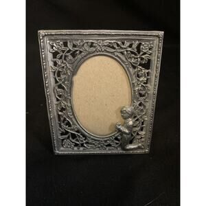 Papel First Holy Communion Picture Frame 3.5" Boy Pewter Filigree Photo Frame